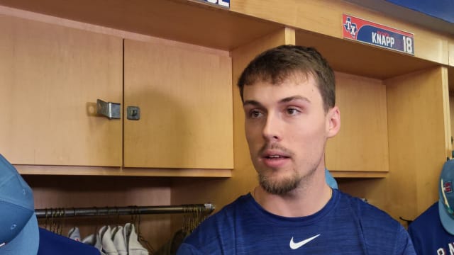 Texas Rangers rookie left-fielder Evan Carter arrived at spring training camp in Surprise, Ariz., Friday morning. Carter, who helped the Rangers win their first-ever World Series, is in only his second big league camp.